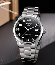 abordables -Reloj Mecánico Automático para Hombre - Reloj de Moda Casual de Negocios con Calendario Luminiscente