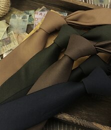 economico -Per uomo Cravatte Sexy Colore Solido / Tinta Unita Ricevimento di matrimonio Abbigliamento quotidiano
