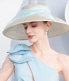 economico -cappelli in lino, cappello a bombetta / cloche, cappello da sole, cappello sinamay, matrimonio, tè, elegante, matrimonio con fiocchi, copricapo, copricapo