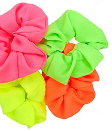 levne -Retro 80. léta Ozdoby Scrunchies Disko Pevná barva Maškarní kostým Dámské předvečer Všech svatých Karneval Pride Parade Měsíc hrdosti Dospělé Doplňky do vlasů Celý rok