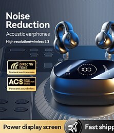 abordables -Écouteurs intra-auriculaires sans fil Bluetooth à conduction osseuse, casque d'écoute Bluetooth sans fil, antibruit, étanches, à conduction osseuse, non intra-auriculaires.