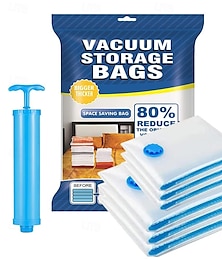 abordables -Sacs de voyage sous vide avec fermeture à pompe, sacs pour vêtements, couvertures, rangement peu encombrant, format cabine, sacs d'emballage de compression pour bagages et valises