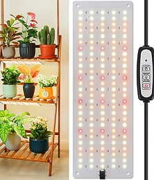 abordables -Lampe de croissance à LED à spectre complet avec 4 niveaux de gradation et minuterie marche/arrêt automatique. Lampe de croissance à 135 LED pour semis, légumes, floraison et plantes succulentes,