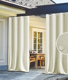 voordelige -waterdichte buitengordijnen voor binnen bruiloft patio dikke privacy ringgordijnen voor bruiloft slaapkamer, woonkamer, veranda, pergola, cabana, 1 paneel
