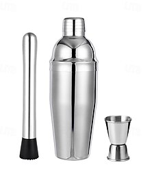 economico -Set shaker per cocktail da 750 ml - shaker per martini con filtro per drink incorporato, pestello, misurino, cucchiaio per mescolare, ricettario per barman - shaker da bar/shaker per alcolici