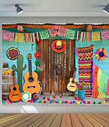 billige -Cinco de Mayo mexicansk hengende veggteppe kunst stort teppe veggdekorasjon fotografisk bakgrunnspute gardin hjemme soverom stue dekorasjon