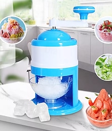 economico -Mini frullatore per frullati, frullatore per granite, tritaghiaccio manuale con lame in acciaio inox e contenitore per gelato di grande capacità, per la portabilità in casa e all'aperto.