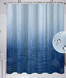 abordables -Rideau de douche avec crochets 180cm*180cm(70"*70") polyester lavable imperméable motif floral pluvieux pour la décoration de salle de bain