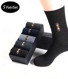 abordables -Hombre 15 pares Paquetes múltiples Calcetín Calcetines para correr Calcetines informales Negro Azul Marino Color Plano Vacaciones Deporte Diario Básico Medio Primavera Otoño Moda Casual