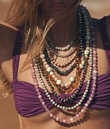 economico -1 pezzo Collana For Per donna Streetwear Quotidiano Perle finte Perline