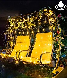 billige -led netto nattlys 1,5x1,5m 3x2m 220v bryllup jul fe strenger lys utendørs vanntett fest ferie dekor mesh lys med halen plug