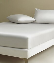 رخيصةأون -غطاء سرير تينسل قطعة واحدة الصيفية باردة من الحرير الجليدي واقي للمMattress الكامل مجموعة مفرش غير زلق