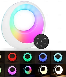 זול -1 pc rgb צבע עמעום תאורת לילה שלט רחוק מגע עמעום טיימר usb סוללה נטענת אווירה בחדר שינה מקורה מוארת אור לילה
