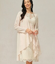 economico -Per donna Top Eleganti Top fluidi Top in chiffon Elegante Manica Lunga Asimmetrico Top lunghi Ospite di nozze Champagne Estate Primavera Autunno
