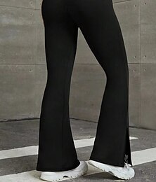 billige -Kvinners Leggings Solid Farge Chinos Ferie Gatekultur Uformell Lang Høyt Liv Enkel Behagelig Myk Komfortabel Strekkbar Utendørs Yoga Gate Svart Blå Sommer Slim Fit