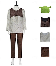 abordables -Shrek Cosplay Costume de cosplay Fête Cosplay de Film for Homme Adultes Mascarade Mascarade