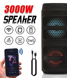 billiga -Bluetooth-partyhögtalare med RGB-lampor – 4" högt stereoljud, TWS-parning, färgglad LED, laddningsbar, för utomhusevenemang, hemmadans eller karaoke