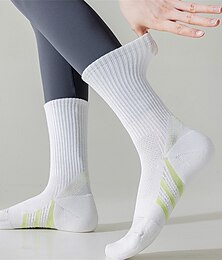 economico -Calzini Sportivi Calzini da tennis 1 Paio Per donna Calzini Assorbimento degli urti Traspirante Pallacanestro Corsa Jogging Pickleball Gli sport Blocco di colori Cotone Nero Bianco Rosa