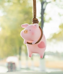 お買い得  -かわいい豚の車のバックミラー吊り下げオーナメント - 自動車の内装装飾用の揺れる豚のペンダント、面白いダッシュボードアクセサリー