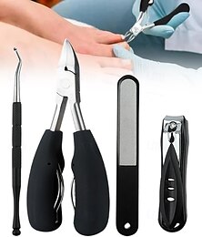 levne -5ks/sada profesionálních kleštiček na nehty, nehtová ocel 304 &sada kleští na nehty na nohou, dlouhá rukojeť s ultra ostrými kleštičkami na silné nebo zarostlé nehty, přenosné nástroje pro manikúru a