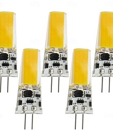 economico -Lampadine a LED G4 COB 5W equivalenti a 50W AC12V DC12-24V dimmerabili, lampadina a LED in silicone G4 con attacco bispina, luce bianca calda per lampadario di cristallo, 5 pezzi
