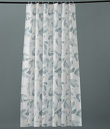 billige -PEVA dusjforheng badekarforheng vanntett muggavvisende grønn blad mønster inkludert kroker 180x180cm 70"x70"
