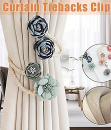 preiswerte -Vorhangbänder Clips Blumenform romantischer französischer Stil Dekoration für Schlafzimmer Wohnzimmer 1 Stück