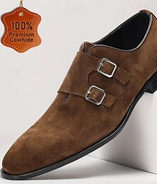 economico -Scarpe da uomo con motivo coccodrillo – Scarpe da uomo con doppia fibbia in pelle pregiata per lavoro, eventi formali e stile notturno