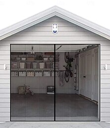 billige -Garasje Magnetisk Skjermdør Garasje Dør Skjerm Magnetisk Lukkefunksjon Fiberglass Garasje Skjermdører Bilgarasje Rull Ned Patio Veranda Vindu å Hindre Insekter