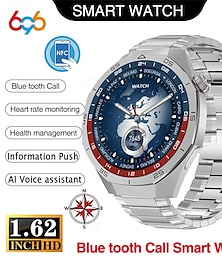 economico -Smartwatch S6Pro da 1,62" con Bluetooth, fitness tracker per uomo, con bussola, contapassi, promemoria chiamate e messaggi, monitoraggio del sonno, assistente vocale, impermeabile IPX, compatibile con Android e iOS.