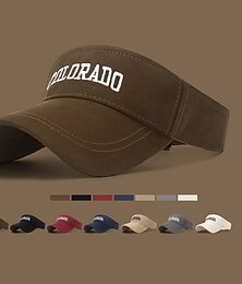 halpa -Tennisurheilun visiiri Häikäisysuoja Naisten Kirjain Muoti Säädettävä Hengittävä Kosteuden siirtävä varten Tennis Baseball Juoksu Kesä Musta Burgundi Tumma laivastonsininen