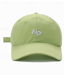 abordables -Gorra de Béisbol Gorra de tenis Hombre Casquillo Letra Protección Solar Transpirable Secado rápido para Tenis Béisbal Corriendo Verano Blanco Verde