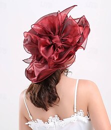 preiswerte -Kentucky Church Derby Hut für Frauen, Organza, breite Krempe, Sonnenhut für Damen, Kleid, Teeparty, Hochzeit