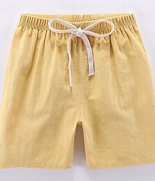 billiga -Barn Pojkar Shorts Ensfärgat Mjukt Komfort Shorts Utomhus Grundläggande Svart Gul Vin Mid midja