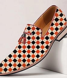 economico -Per uomo Mocassini & Slip-On Mocassini con nappine Camminata Casual Pelle PU Tela Traspirante Confortevole Antiscivolo Mocassino Arancione Estate Primavera Autunno