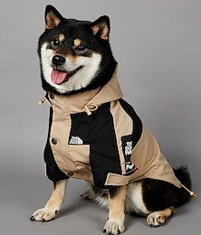 economico -Impermeabile per cani, poncho antipioggia impermeabile con cappuccio, giacca antipioggia per animali domestici con foro per guinzaglio per cani di piccola, media e grande taglia.
