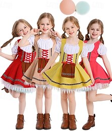 お買い得  -Oktoberfest ドレス ギャザースカート メイド バイエルン ミュンヘン メドウズ 女の子 カーニバル ビール祭り 伝統的なスタイルの布