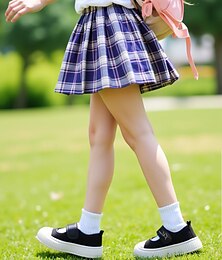 economico -scarpe scolastiche nere in tela Mary Jane per ragazze con suola in gomma – resistenti sneakers con chiusura a strappo per il ritorno a scuola