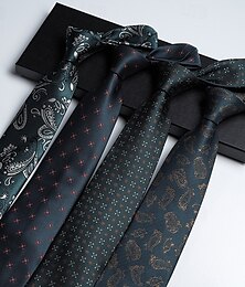 abordables -Homme Cravates Mode Affaires Jacquard Motif Fête de mariage Tenue quotidienne