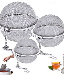economico -Set da 3 pezzi in acciaio inossidabile, infusore per tè a maglie extra fini, per tè in foglie, colini da tè, infusore per tè, filtro per tè, spezie ed erbe aromatiche.