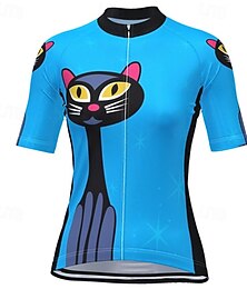 abordables -Mujer Maillot de Ciclismo Manga Corta Bicicleta Camiseta Maillot con 3 bolsillos traseros MTB Bicicleta Montaña Ciclismo Carretera triatlón Transpirable Secado rápido Dispersor de humedad Bandas
