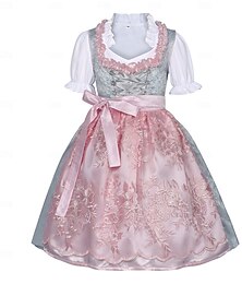 お買い得  -花柄 ドレス ブラウス / シャツ エプロン メイド バイエルン ミュンヘン ヴィーゼン メドウズ 女の子 パーティー ビール祭り 伝統的なスタイルの布