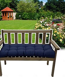 preiswerte -Bankkissen, wasserdicht, Terrassenbank-Außenkissen, weiche Schaukelstuhlauflage, getuftetes Bankkissen mit 2 Bändern, Bankkissen für Innen-/Außenmöbel