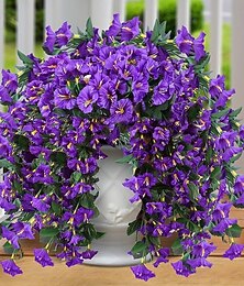 olcso -2/4 db művirág, kültéri, tavaszi/nyári dekoráció, műselyem, UV-álló, realisztikus, virágágyi virág, otthoni verandára, teraszra, erkélyre