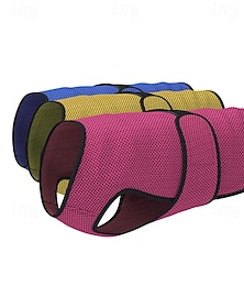 economico -Magliette per cani, t-shirt morbide ed elastiche ad asciugatura rapida con etichetta riflettente, canottiera senza maniche, protezione solare, abbigliamento per cani di taglia media e grande.