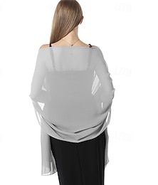 economico -Scialli e stole in chiffon per abiti da sera da donna, eleganti e morbidi, scialli da sposa, stole da sposa