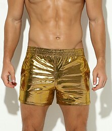 levne -Retro 80. léta Blouznit Kraťasy Disko Lesklý latexový patent Kov Maškarní kostým Pánské předvečer Všech svatých Karneval hudební festival Pride Parade Gay klub Dospělé Kraťasy Léto
