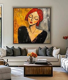 preiswerte -Frauengesicht-Ölgemälde, handgemaltes Frauenporträtgemälde, handgemachte figurative Leinwandkunst, Dame, handgemachte Wandmalerei, abstraktes Gesicht, Leinwandkunst, Ölgemälde für Schlafzimmer,