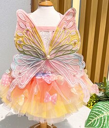 economico -Vestiti per cani con farfalle arcobaleno, per cuccioli di piccola taglia, in tutù di pizzo, da principessa, per gatti, costume da farfalla per gattini, chihuahua, yorkshire terrier e pomerania.