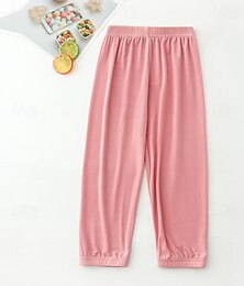 halpa -Lapset Poikien Housut Housut Yhtenäinen väri Hengittävä Soft Comfort Housut ulko- Päivittäin Musta Keltainen Vaalean vihreä Keski vyötärö